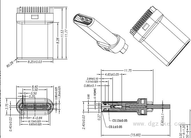手机插头、笔记本、电脑、USB 3.1 TYPE-C PLUG(2.0-3.0)2